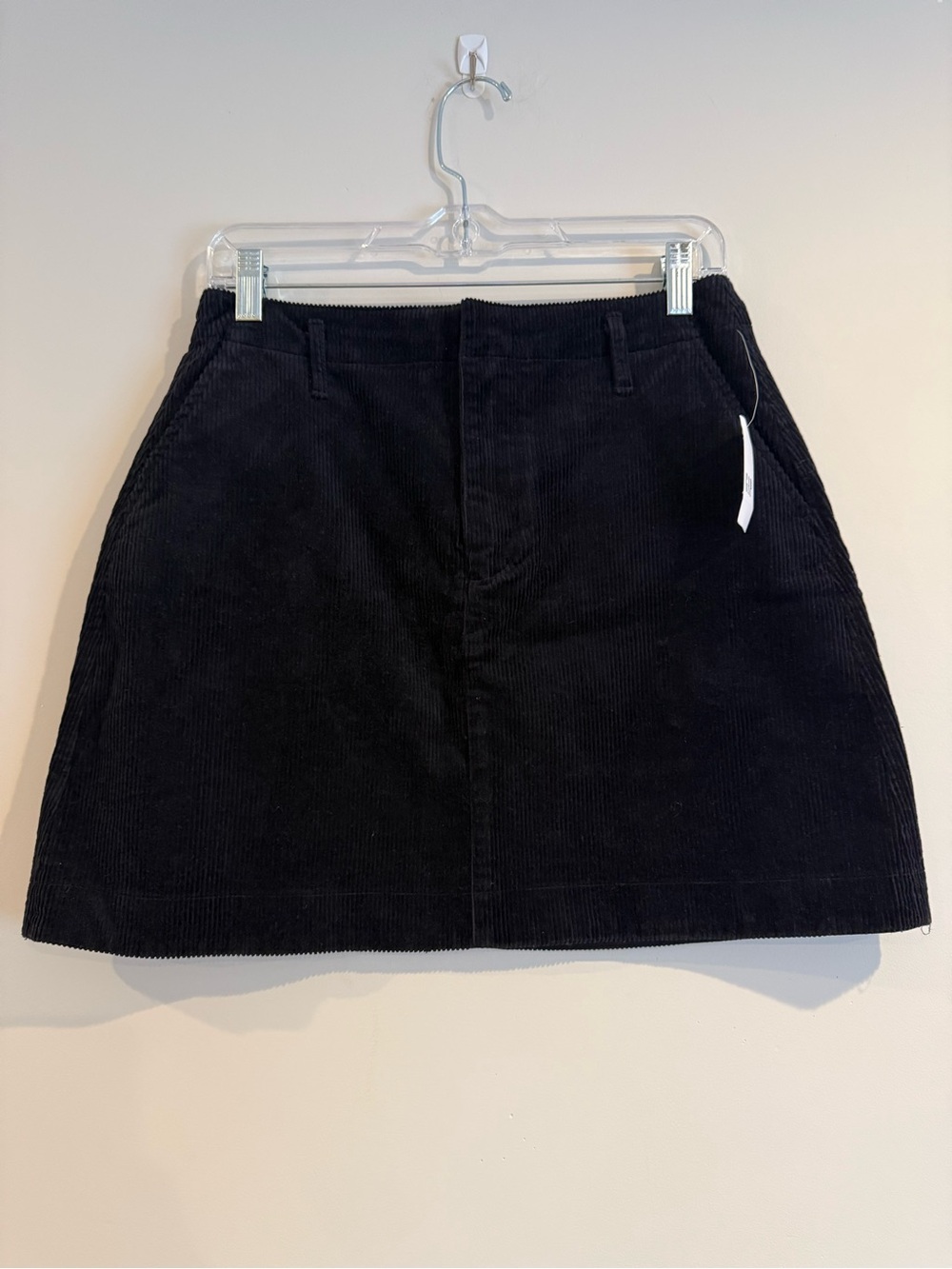 GAP Classic Black Corduroy A-Line Skirt
